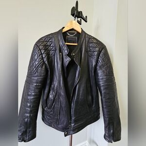 Biker lamb leather jacket